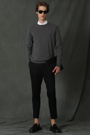 Lus Mens Slim Fit Chino Trousers