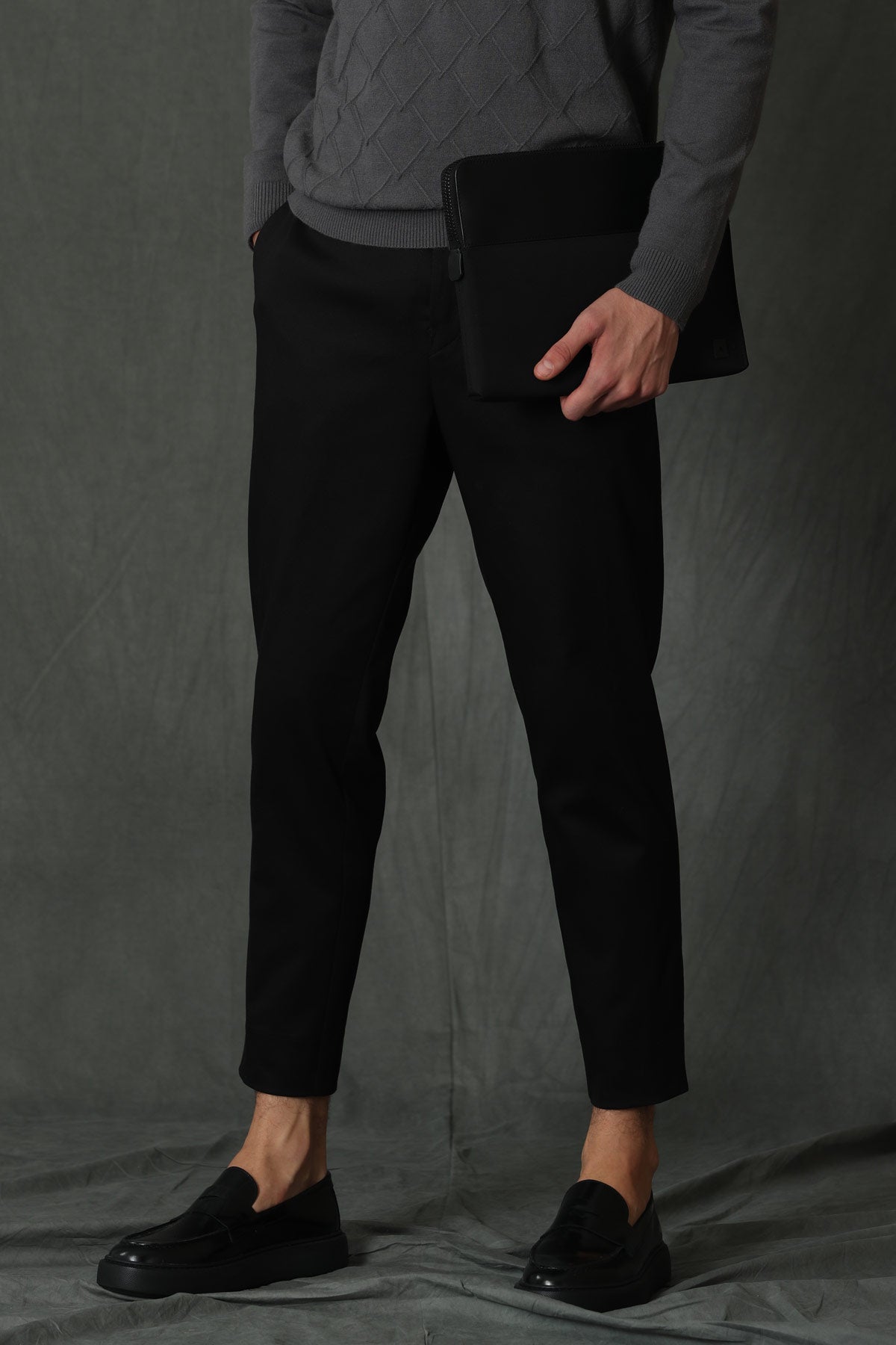 Lus Mens Slim Fit Chino Trousers